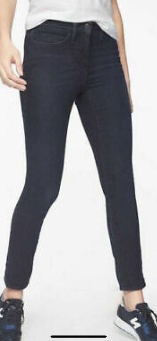 Athleta Women’s Jeans Sculptek Skinny Overdye Dark Blue Stretch Size 0 X 29 NWT